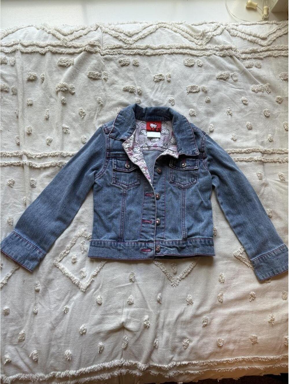 Y2K Hello Kitty Rhinestone Denim Jacket - Picture 3 of 7